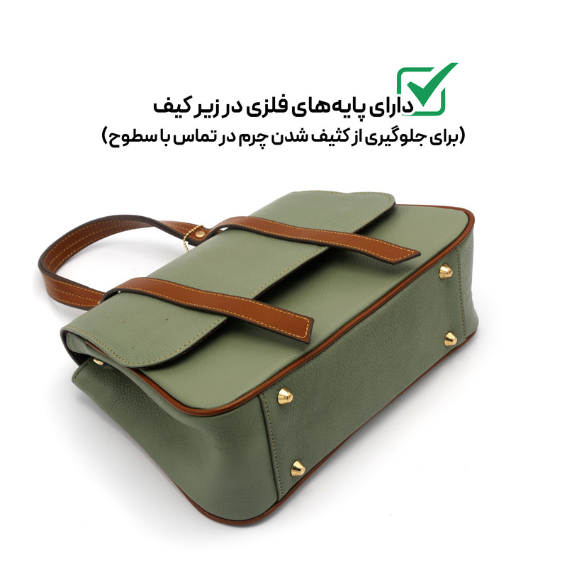 کیف دوشی زنانه چرم طبیعی مدل 146F چندمنظوره - تصویر 6