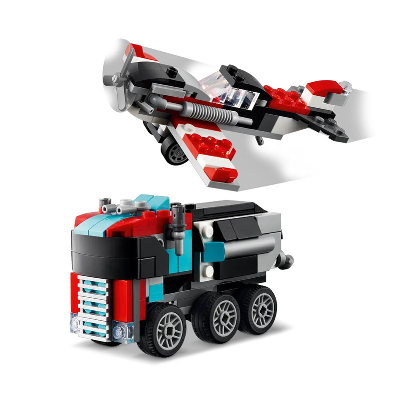 لگو Creator مدل Flatbed Truck with Helicopter 31146 - تصویر 6