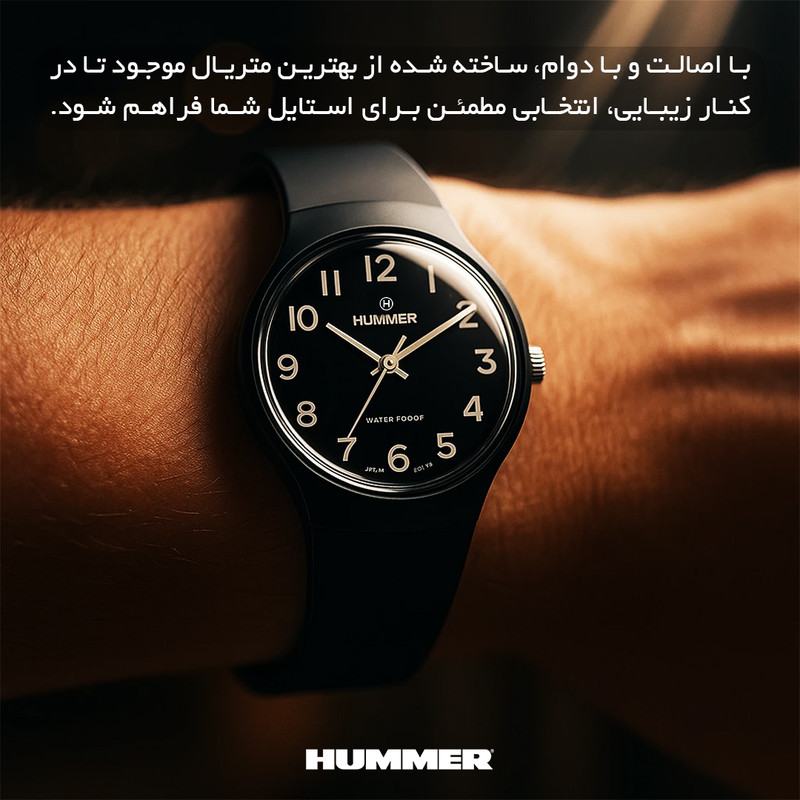 ساعت مچی عقربه‌ای کوارتز مردانه هامر ضد آب با بند مقاوم - تصویر 6