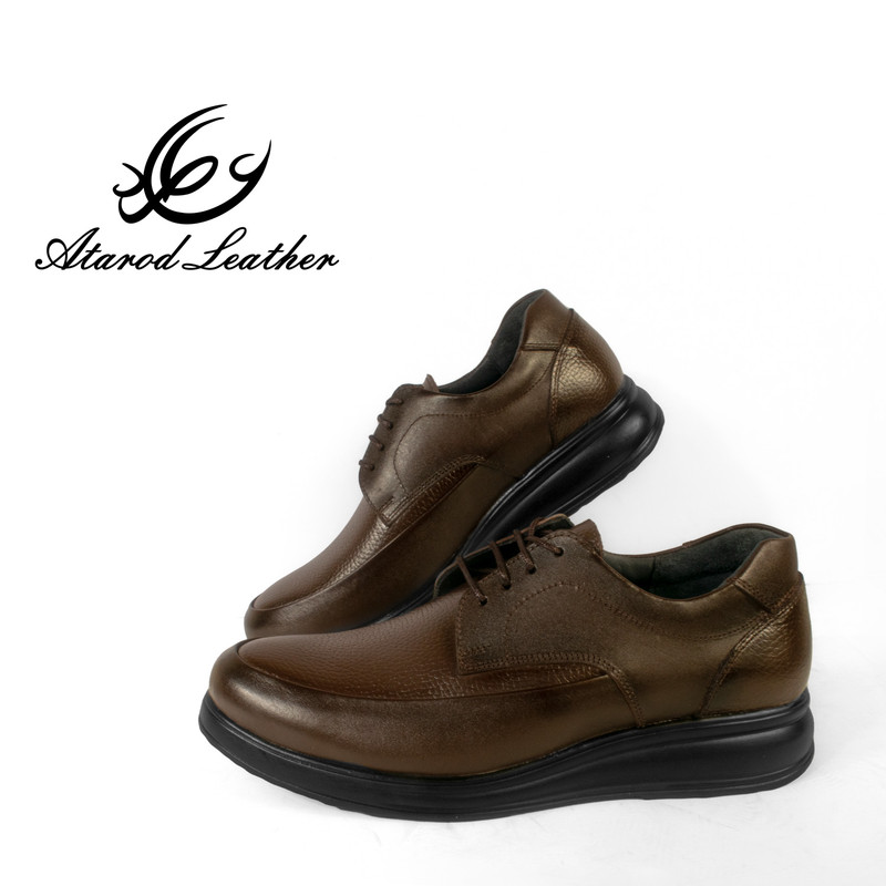 کفش طبی تمام چرم طبیعی مردانه چرم عطارد SH163 - تصویر 23
