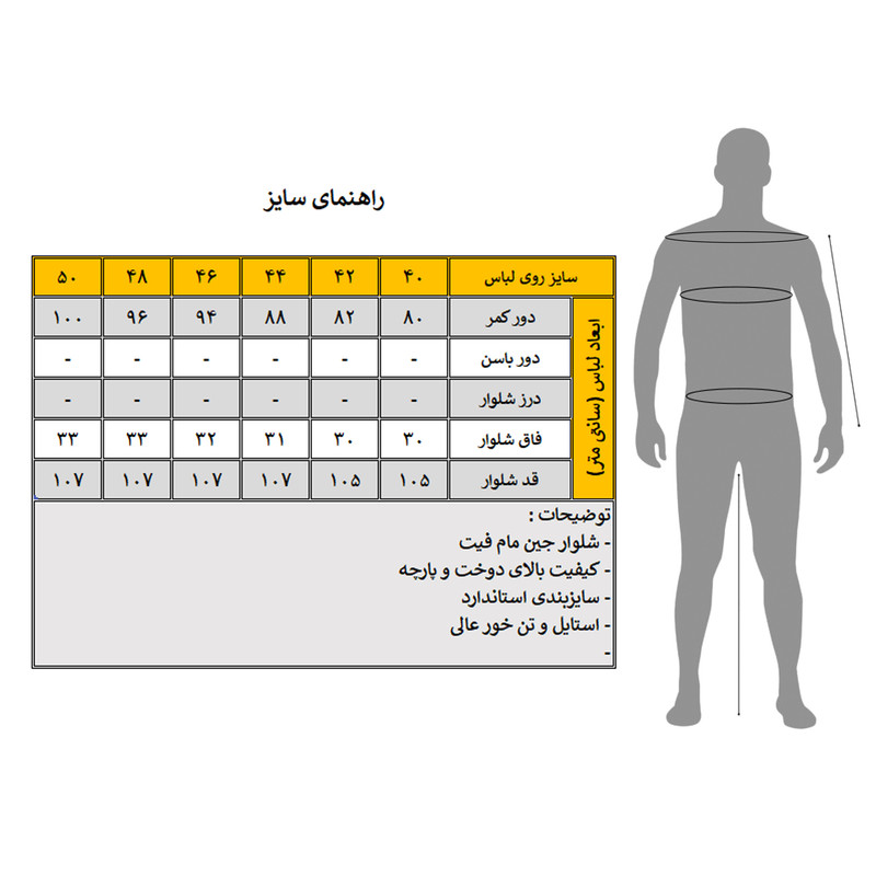 شلوار جین مام‌فیت مردانه، قد تا مچ، مدل Worncrest، کد M5664 - تصویر 4