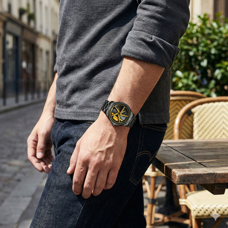 ساعت مچی مردانه بین باند مدل BN006 صفحه رینگ چرخان - تصویر 2