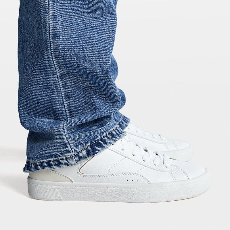 کتونی زنانه استرادیواریوس مدل White Trainers 2024 اسپرت کلاسیک - تصویر 4