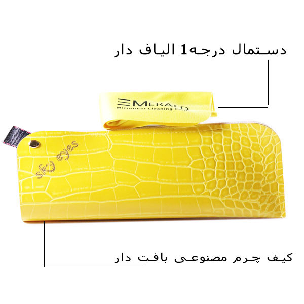عینک آفتابی مدل T106 فریم استات دو تکه با لولای پیچی - تصویر 4