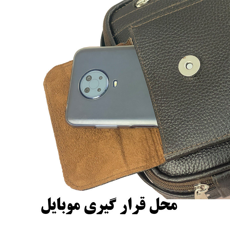 کیف دوشی مردانه مدل 96 چرم طبیعی دوام‌دار - تصویر 4