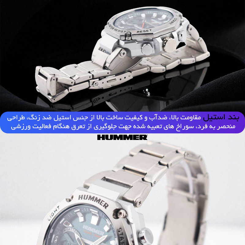 ساعت مچی مردانه هامر مدل HM1444-C1 بند استیل - تصویر 47