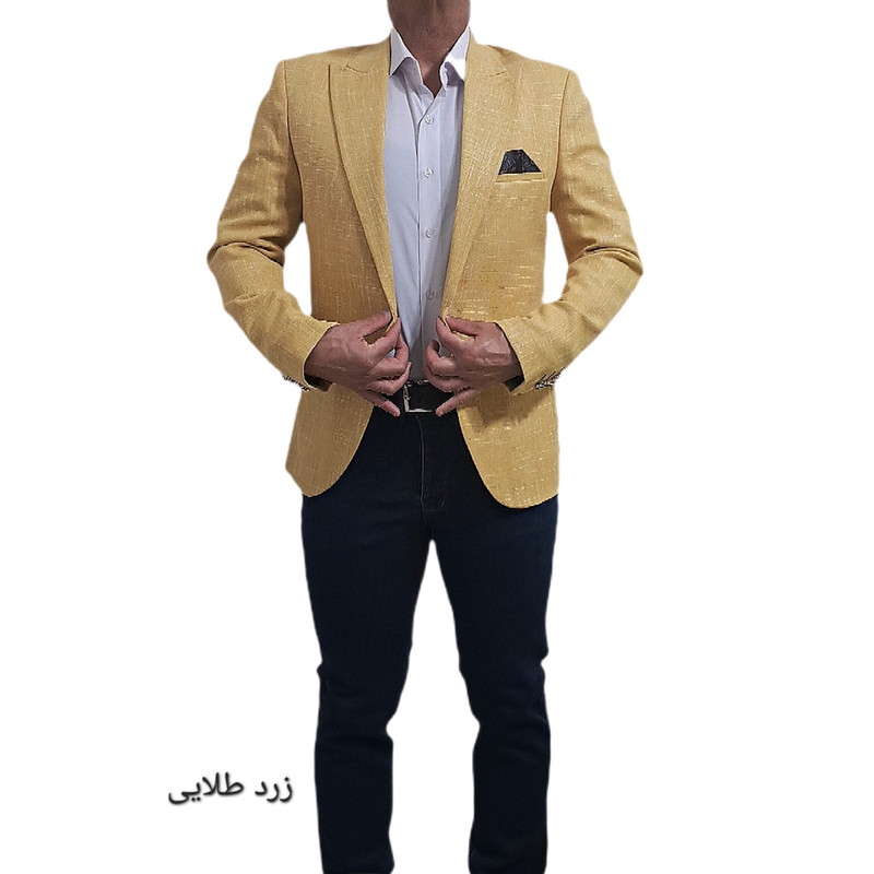 کت تک رسمی مردانه مدل ۲۰۴۱ پارچه اسلپ ترکیبی - تصویر 5