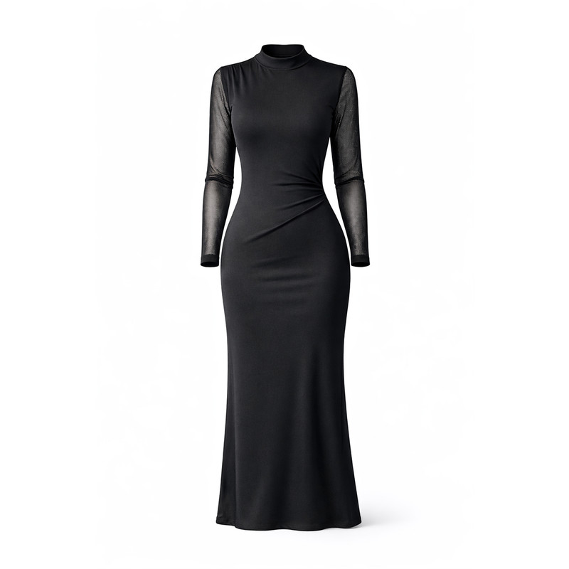 پیراهن یقه گرد زنانه مدل Silvane کد M5657 - تصویر 4