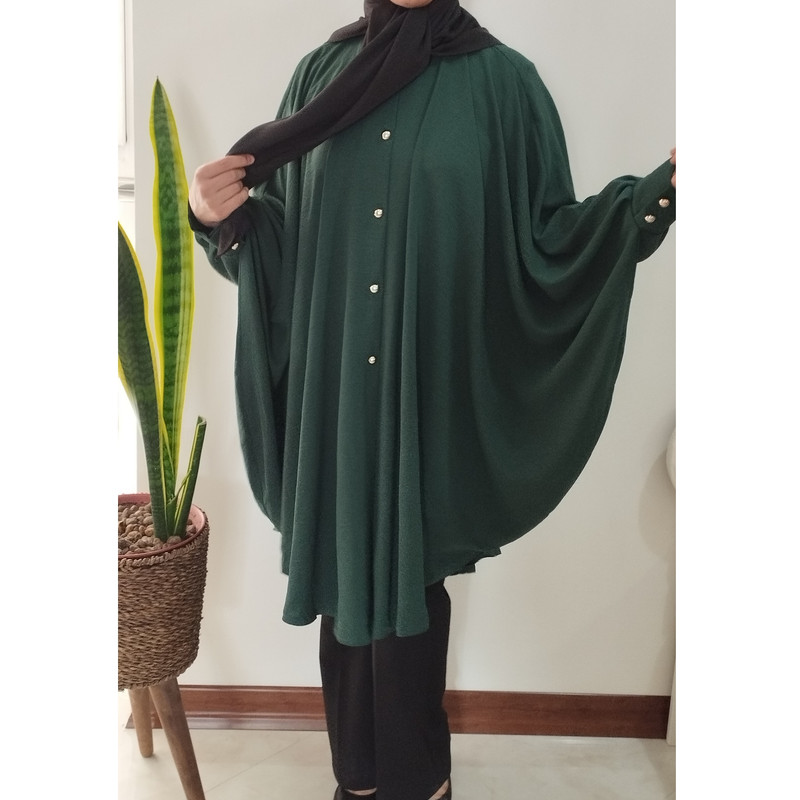 مانتو زنانه مدل عبایی کد ۱ - تصویر 8
