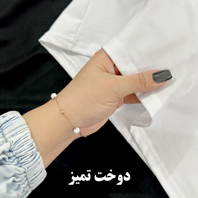 تی‌شرت لانگ زنانه آستین کوتاه مدل ایزابل کد WH.1010 - تصویر 12