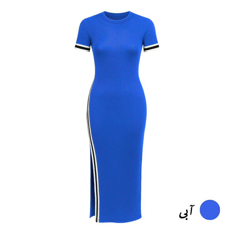 پیراهن یقه گرد زنانه ترک‌لاین مدل M5454 - تصویر 11