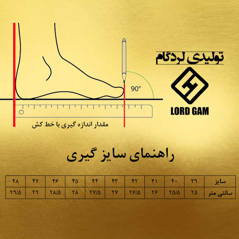 کفش روزمره مردانه لردگام روبن چرم طبیعی آج دار - تصویر 9
