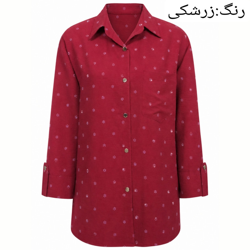 مانتو زنانه نگین‌دار با دکمه سیلک مدل ۱۱۳۱۴۲ - تصویر 6