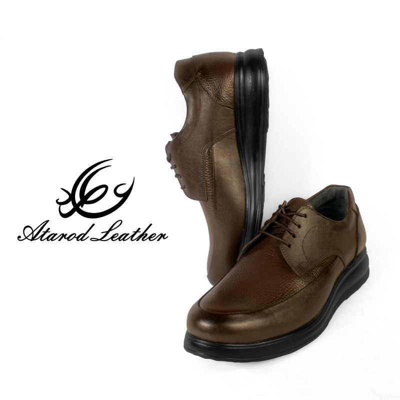 کفش طبی تمام چرم طبیعی مردانه چرم عطارد SH163 - تصویر 18