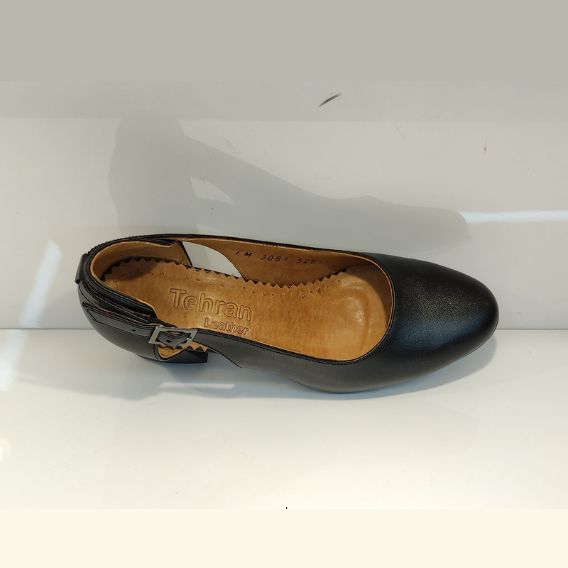 کفش پاشنه‌دار چرم گاوی سگکدار راحت - تصویر 19