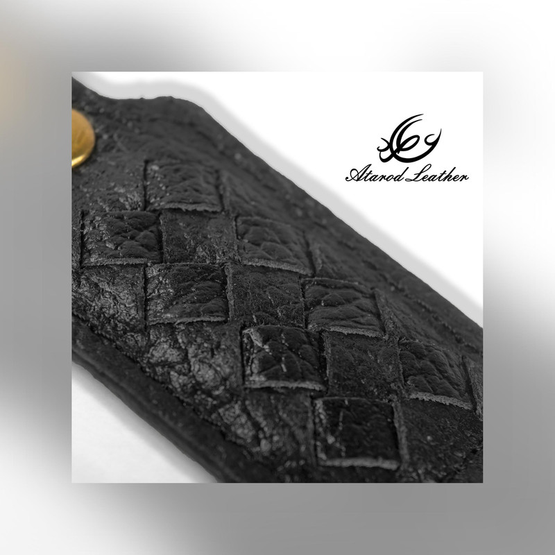 ست هدیه چرم عطارد شامل کمربند، جاکارت و جاکلید چرم طبیعی - تصویر 10