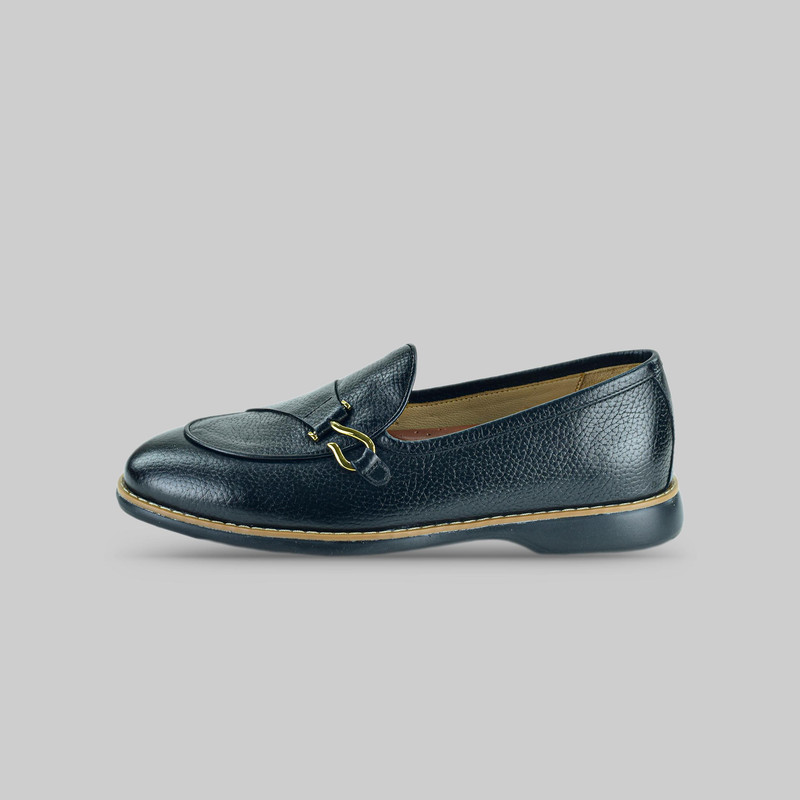 کفش لوفر مردانه کرمانی، چرم فلوتر طبیعی دستدوز، آستر چرم بزی گیاهی، زیره Rubber & EVA