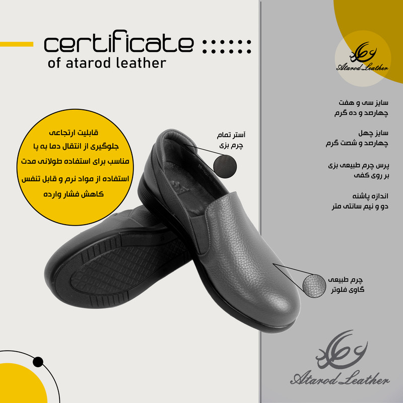 کفش زنانه طبی چرم عطارد مدل SH193 تمام چرم سبک راحت - تصویر 16