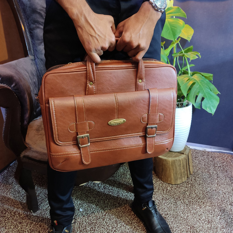کیف اداری مردانه مدل A76 چرم طبیعی ارگونومیک - تصویر 5