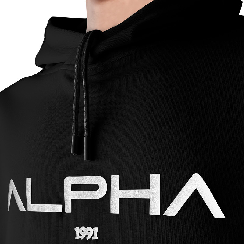 هودی ورزشی مردانه نوزده نودیک با چاپ پفکی ALPHA - تصویر 7
