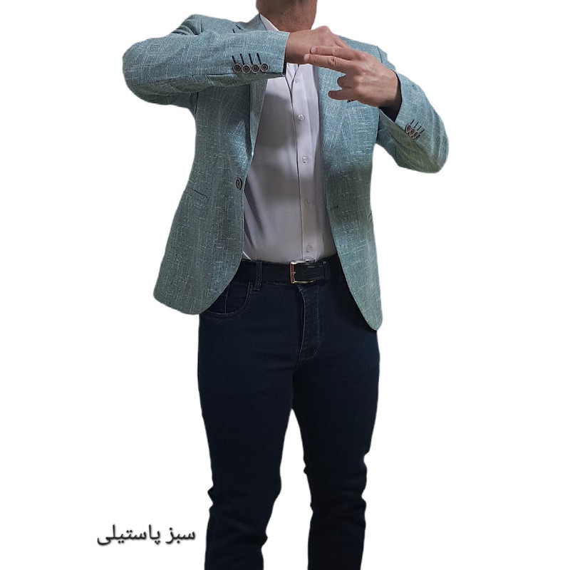 کت تک رسمی مردانه مدل ۲۰۴۱ پارچه اسلپ ترکیبی - تصویر 6