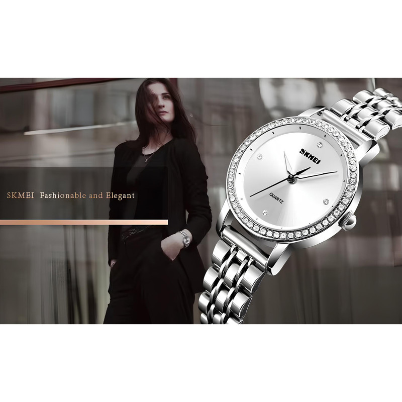ساعت مچی زنانه اسکمی مدل 1311-SLV استیل - تصویر 6