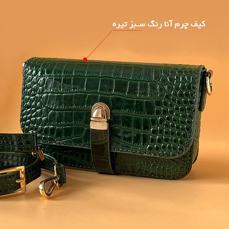 کیف زنانه خانه چرم آنا مدل V-25735 ورنی براق - تصویر 14