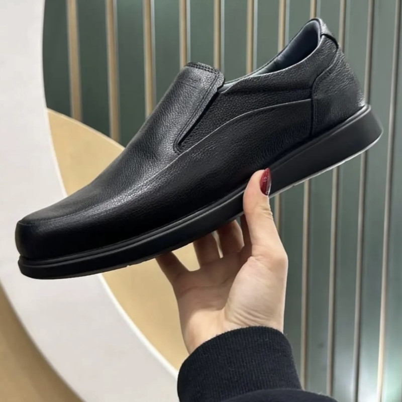 کفش طبی مردانه مدل شمس L107 چرم طبیعی سبک مناسب استفاده طولانی - تصویر 2