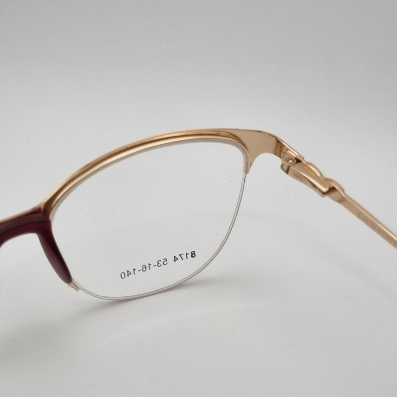 فریم عینک طبی پروانه‌ای زنانه L8174-c5 فلزی سبک مناسب انواع فرم صورت - تصویر 4