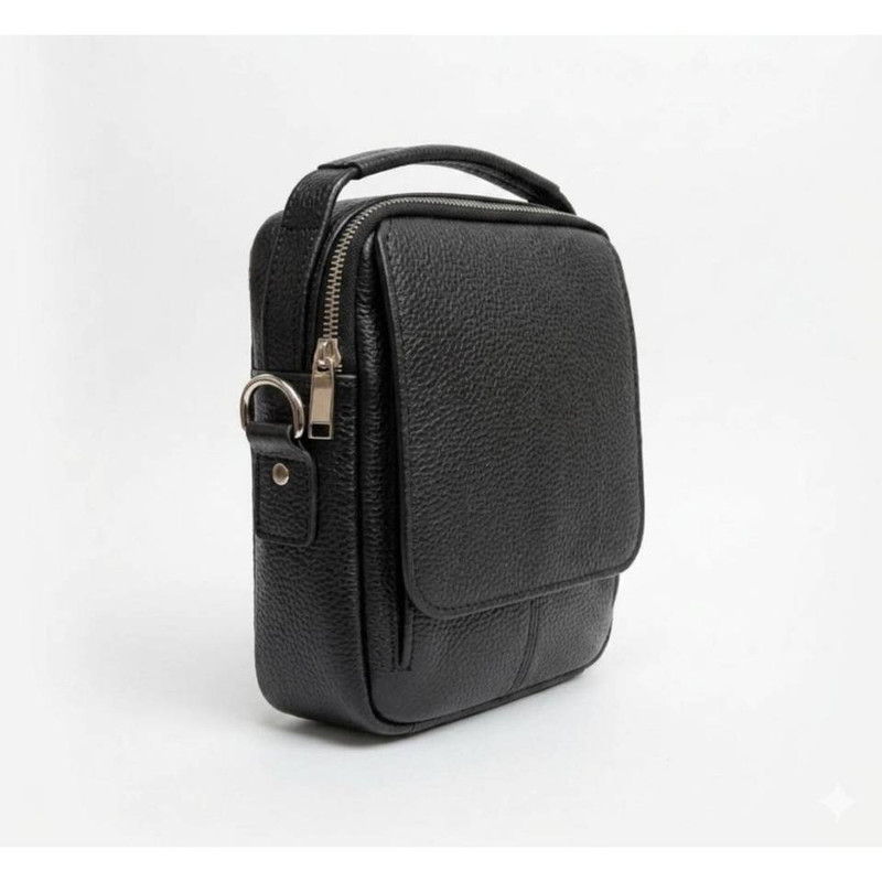 کیف دوشی و دستی مردانه چرم طبیعی مدل F19 - تصویر 2