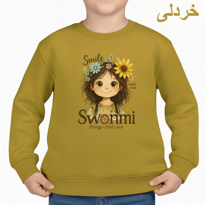 سویشرت بچگانه مدل دخترک کد V45 چاپ دیجیتال برجسته