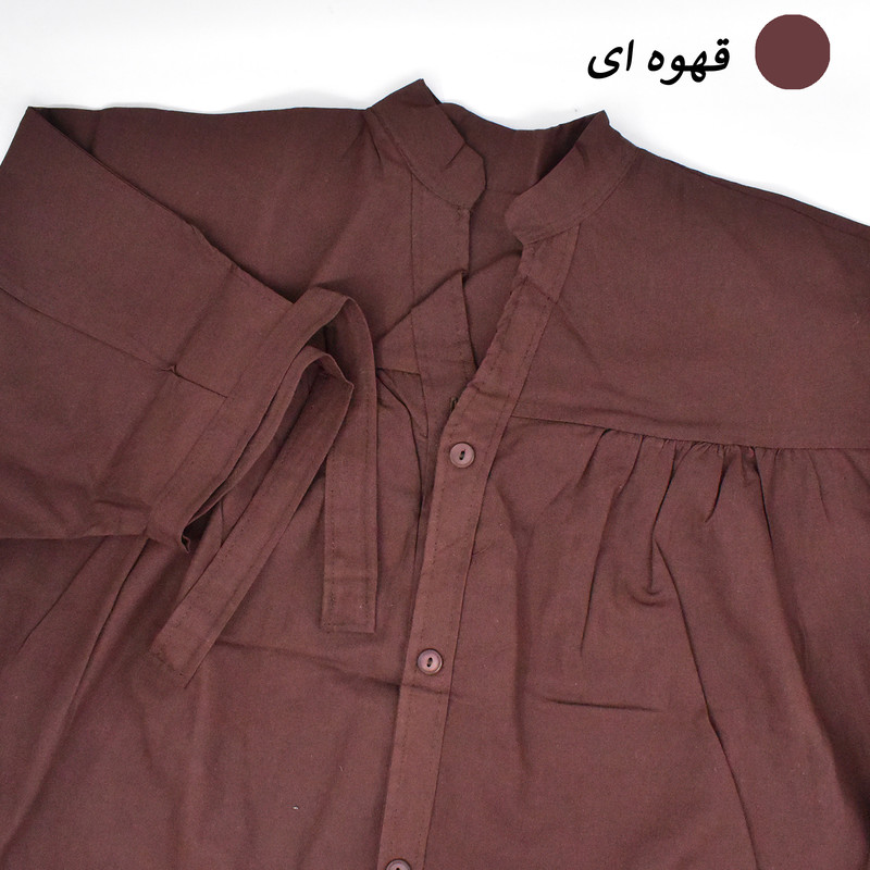 شومیز لینن آستین گره‌دار سه‌ربع برش خفاشی مدل لانا کد S1049 - تصویر 22