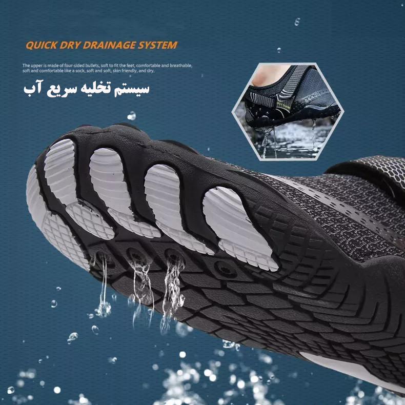 کفش ساحلی زنانه ضد آب با زیره فومی سبک - تصویر 8