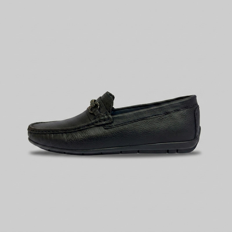 کفش کالج مردانه چرم طبیعی مدل 101 نوک متوسط زیره ضدلغزش