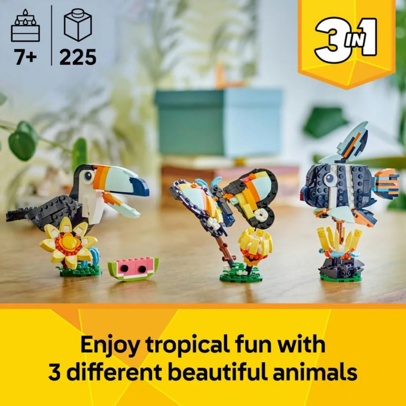 لگو Creator مدل Wild Animals Tropical Toucan کد 31173 - تصویر 7