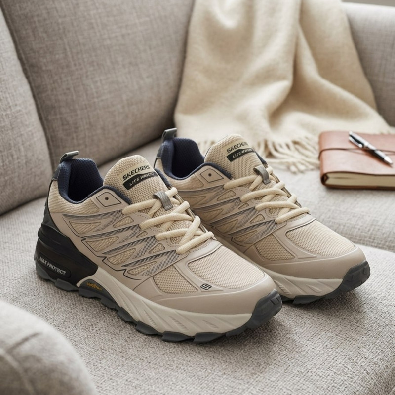 کفش پیاده‌روی ski MAX سبک با زیره مقاوم و رنگ مشکی - تصویر 15