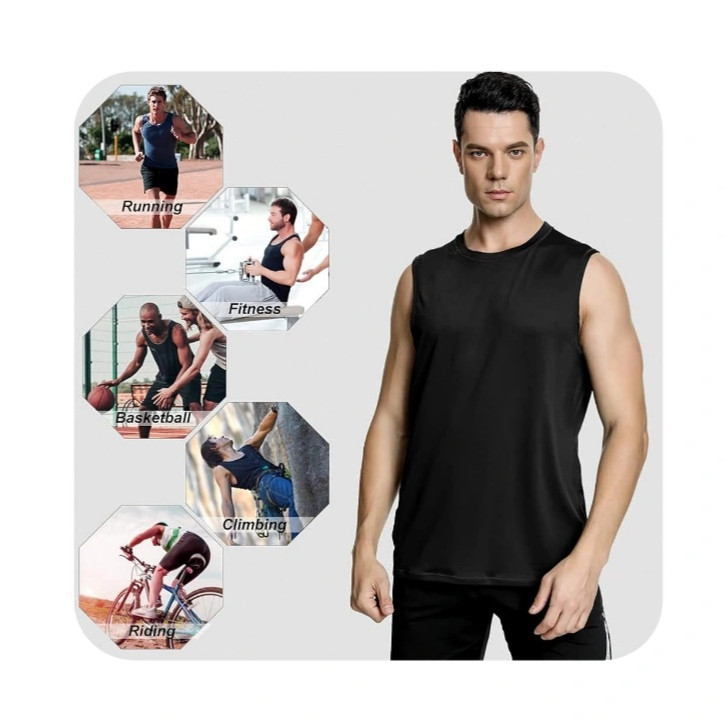 تاپ ورزشی مردانه بدون آستین طرح حرفه‌ای - تصویر 14