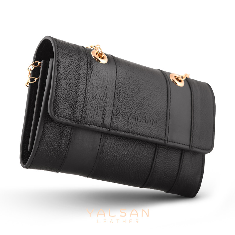 کیف دوشی زنانه چرم یلسان مدل تیکا طرح مرسدس - تصویر 12