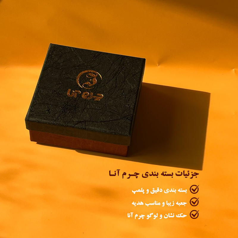 کیف دوشی زنانه خانه چرم آنا طبیعی ورنی کوچک - تصویر 6