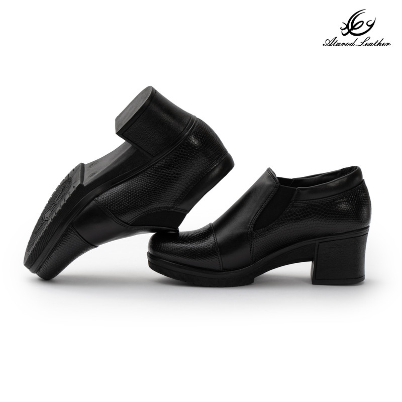 کفش پاشنه‌دار زنانه چرم طبیعی عطارد مدل SH370 - تصویر 8