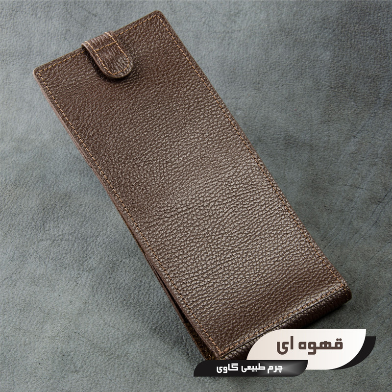 ست هدیه چرم عطارد A44: کیف دستی، کیف دسته چک و جاکارتی چرم طبیعی گاوی - تصویر 42