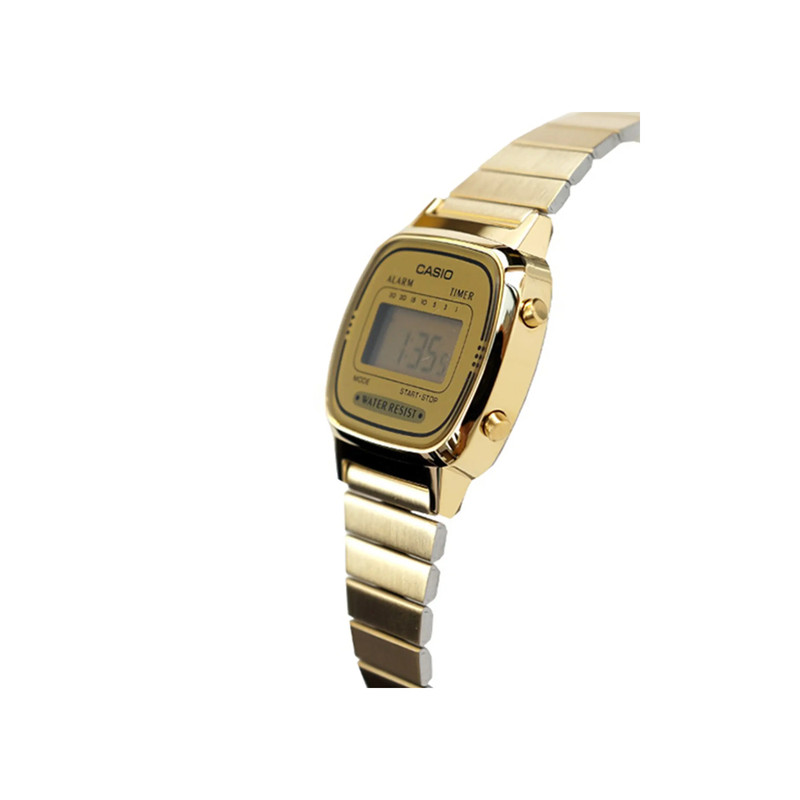 ساعت مچی دیجیتال زنانه کاسیو LA670WGA-9DF طلایی باریک ۵۰ متر - تصویر 4