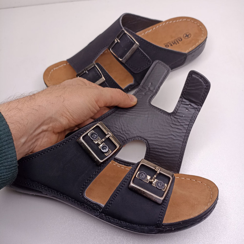 صندل طبی مردانه نیکتا با طراحی ارگونومیک و متریال چرمی باکیفیت - تصویر 8