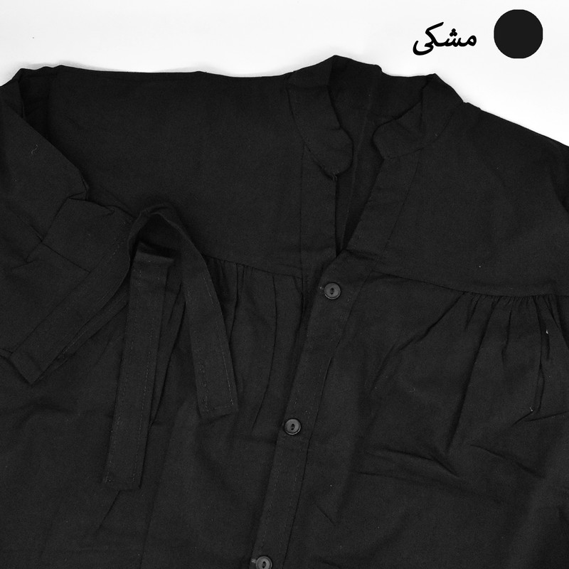 شومیز لینن آستین گره‌دار سه‌ربع برش خفاشی مدل لانا کد S1049 - تصویر 37