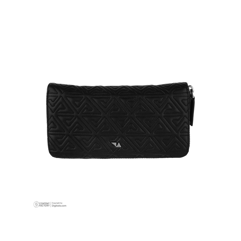 کیف پول چرم مشهد مدل D5115-001-01 طرح‌دار زیپ‌دار - تصویر 4