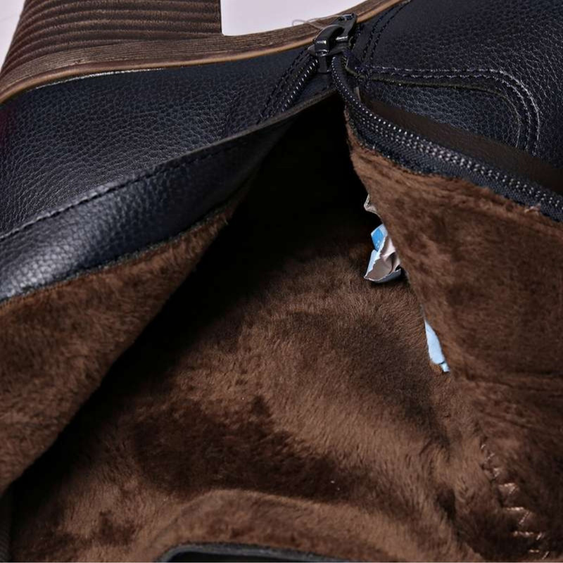 نیم‌بوت زنانه فوت فلکس مدل ۳۳۵۶۴۶ رنگ سرمه‌ای پاشنه ۵ سانت - تصویر 4