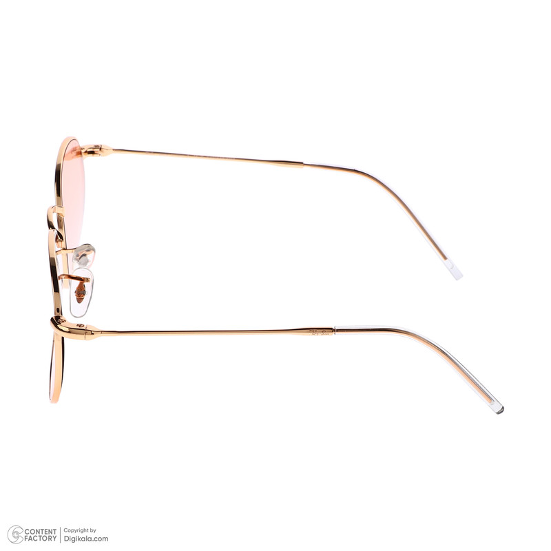 عینک آفتابی گرد زنانه ری بن مدل 0RB0103S-001-69 فریم طلایی عدسی صورتی - تصویر 9