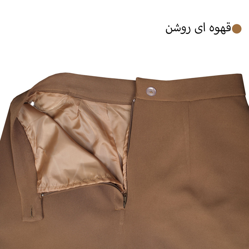 دامن راسته زنانه زیرزانو کرپ مازراتی مدل 601 آستر دار - تصویر 10