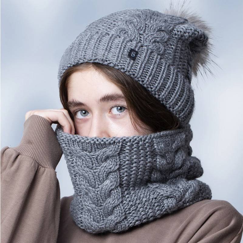 ست کلاه و شال گردن بافتنی سام مدل ۴۰۹ دو لایه اکریلیک - تصویر 7