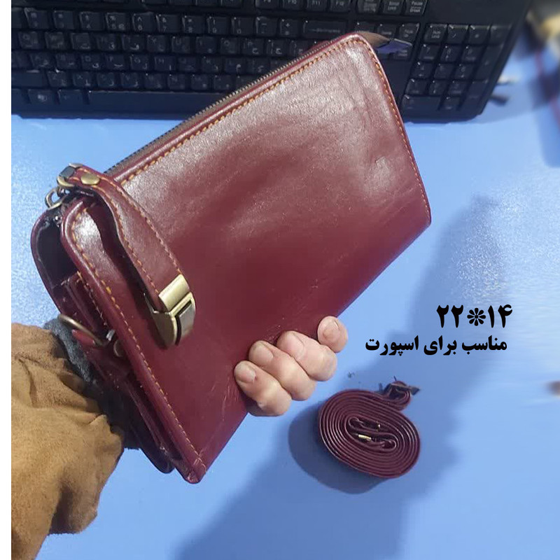 کیف رودوشی اسپرت چرم طبیعی مدل 07 روزمره - تصویر 9